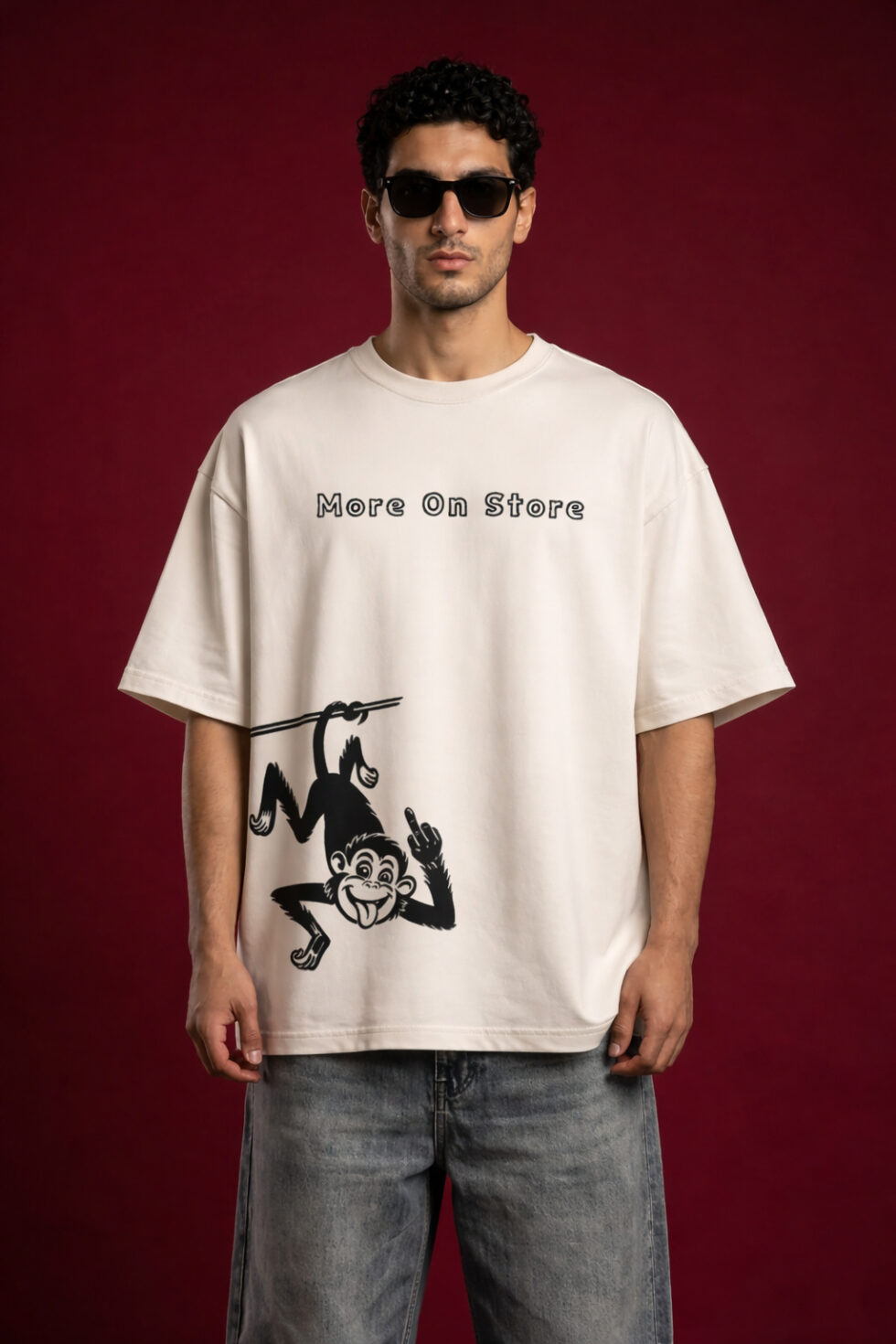 naughty monkey design model front