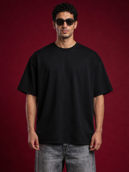Premium Men's Black Oversized T-Shirt