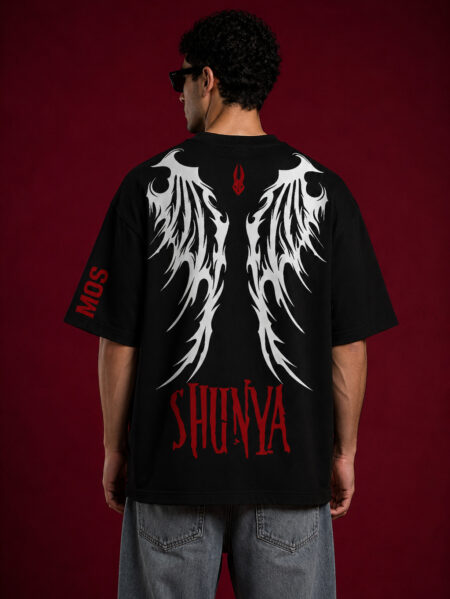 MOS "SHUNYA" Black Oversized T-Shirt