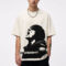 MOS The Weight oversized off white graphic t-shirt for men made with premium 240 GSM cotton featuring bold black streetwear print and relaxed fit.
